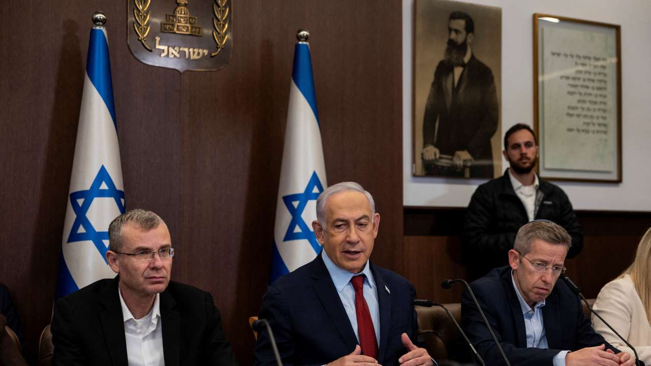 Weekly cabinet meeting at the Prime Minister's office in Jerusalem