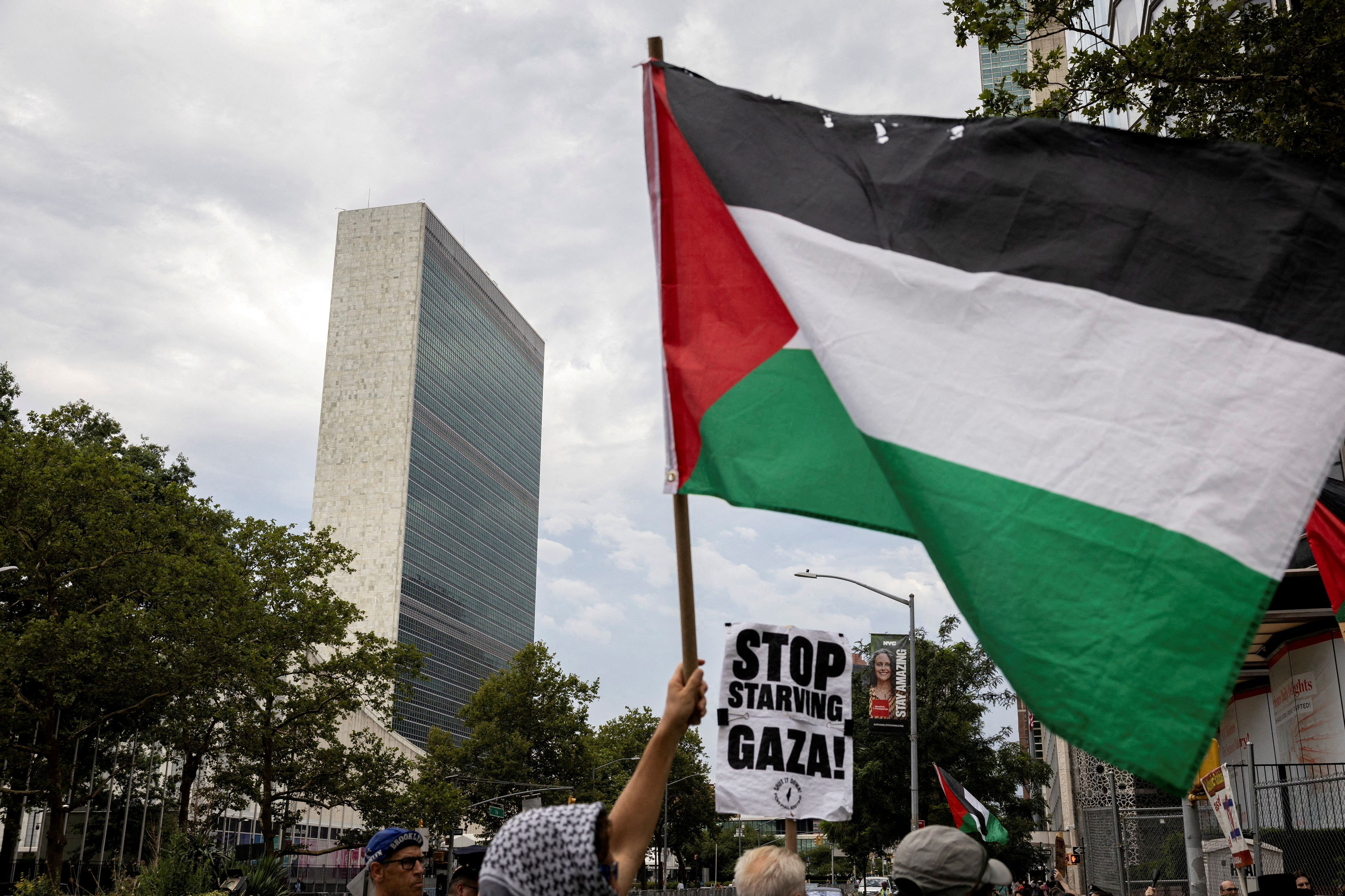 FILE PHOTO: "Stop Starving Gaza Now" protest in New York