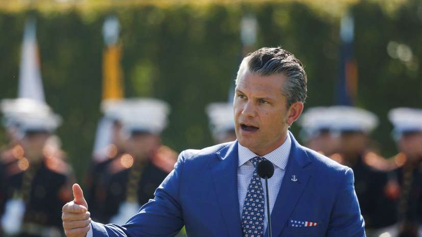 U.S. Defense Secretary Pete Hegseth hosts a ceremony honoring prisoners of war, in Washington