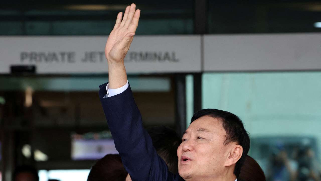 FILE PHOTO: Exiled former PM Thaksin returns to Thailand