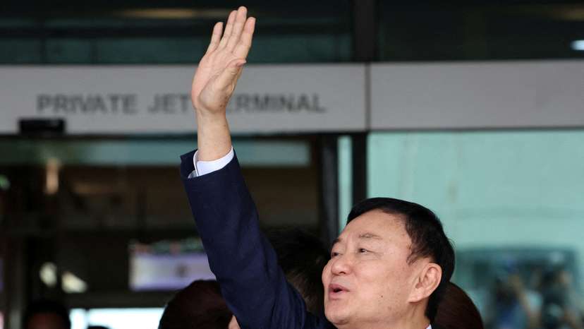 FILE PHOTO: Exiled former PM Thaksin returns to Thailand