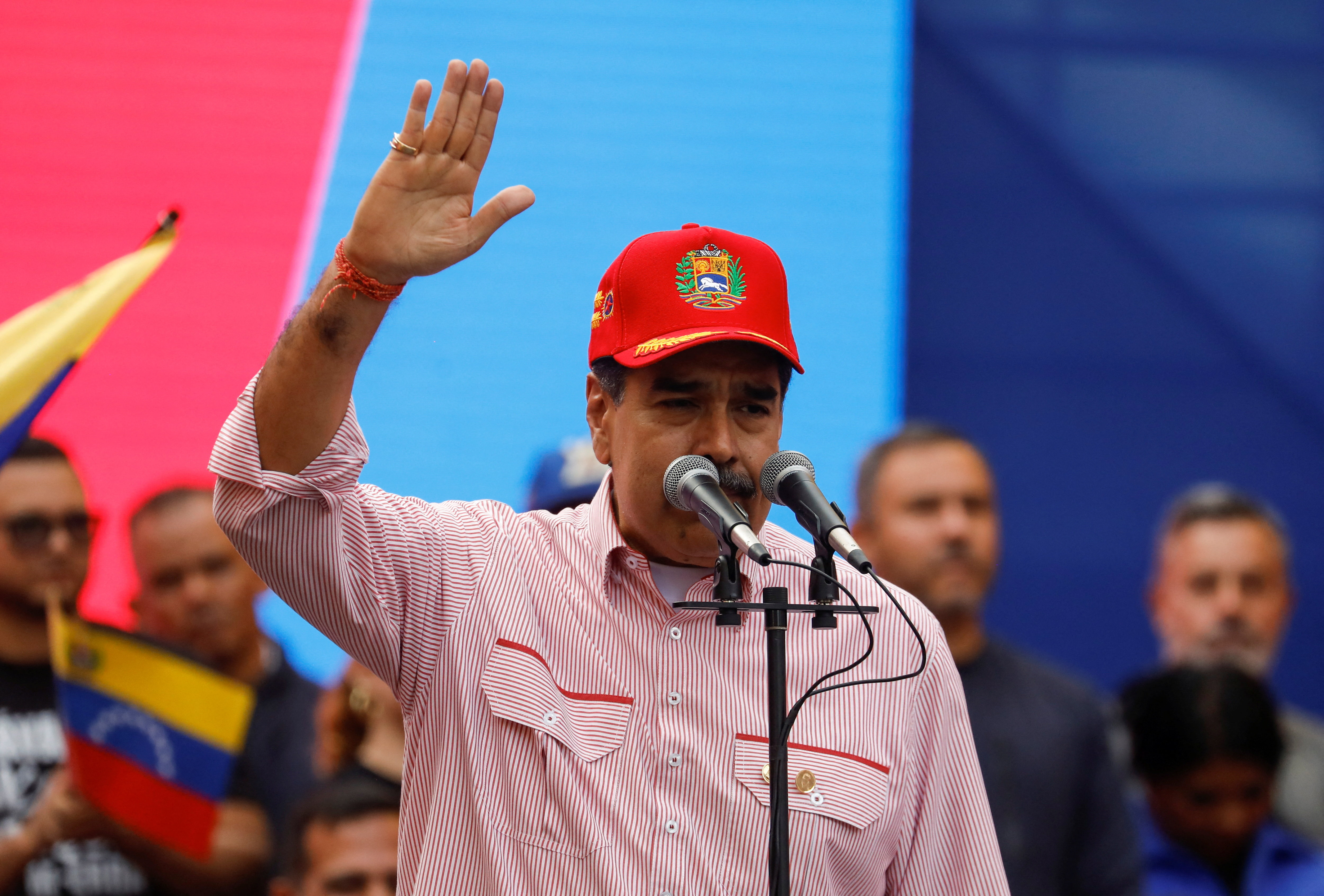 Venezuela's President Maduro hosts a swearing-in ceremony for community-based organizations at Miraflores Palace in Caracas