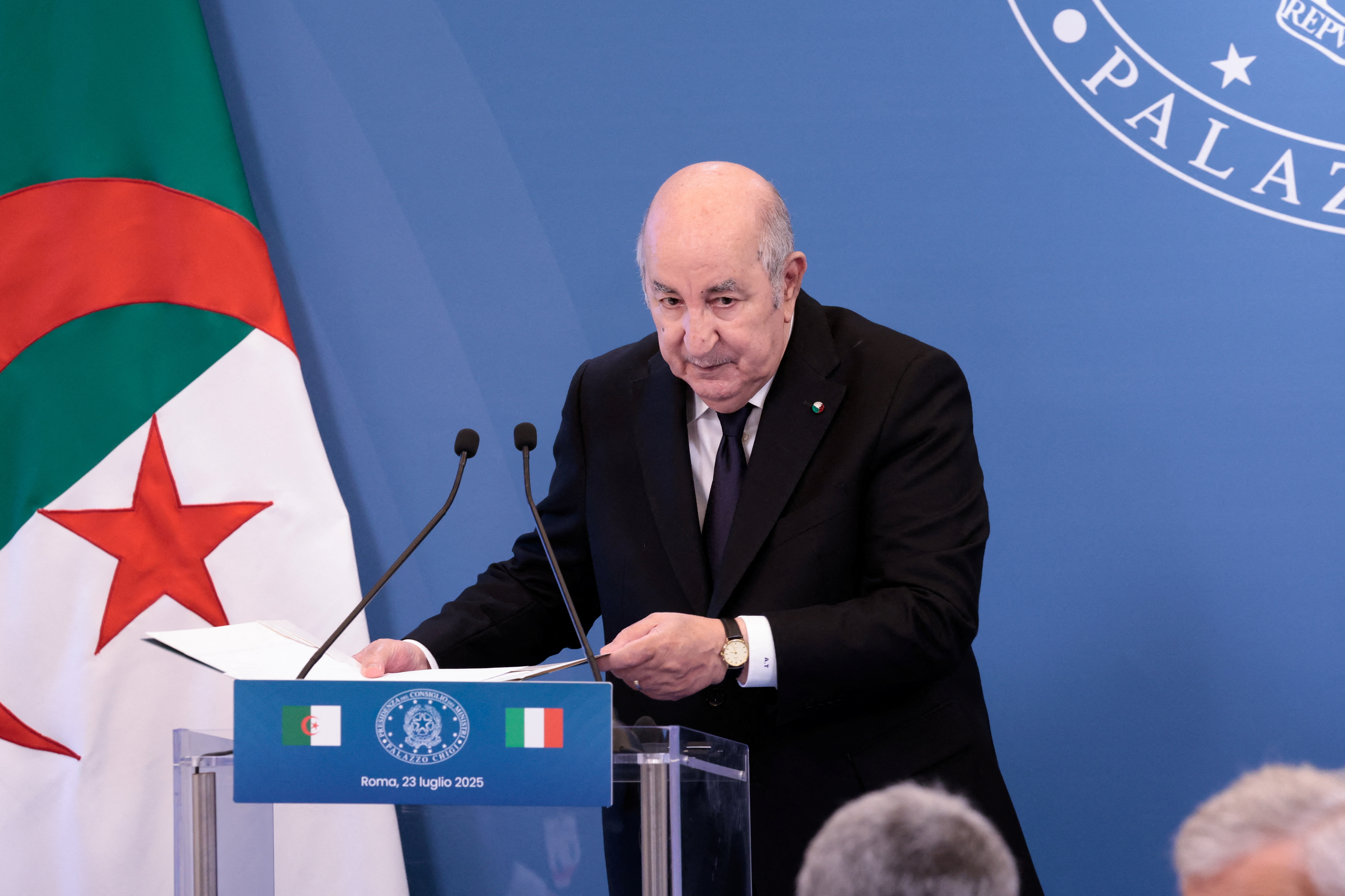 Italian PM Meloni meets Algerian President Tebboune at Italy-Algeria summit, in Rome