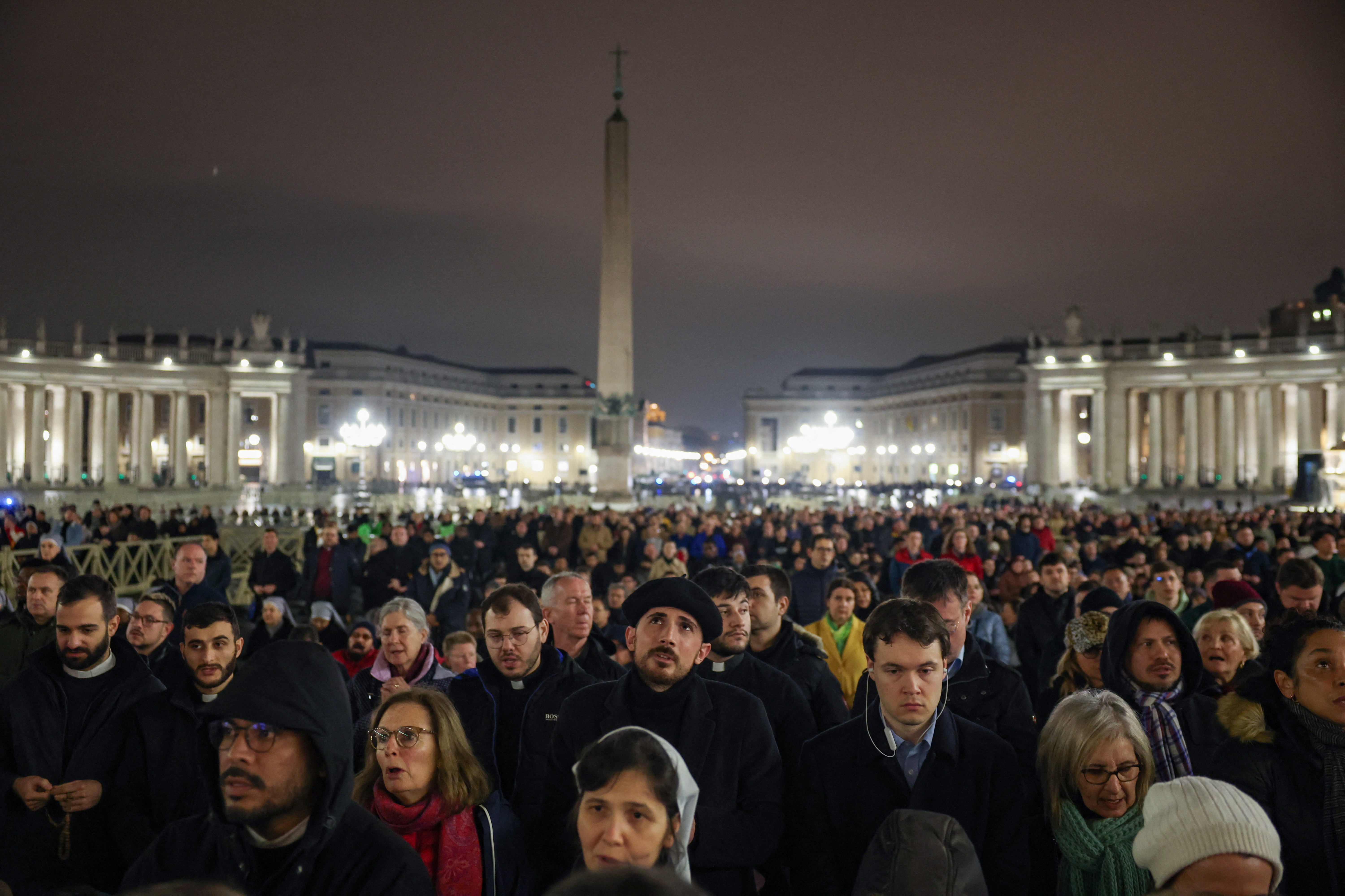 Prayer service for Pope Francis as he continues treatment at Gemelli Hospital at the Vatican
