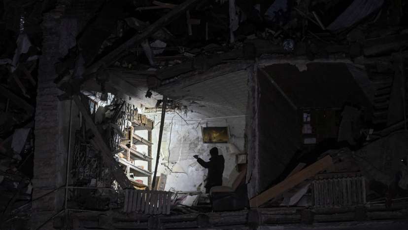 Aftermath of a Russian missile strike in Zaporizhzhia