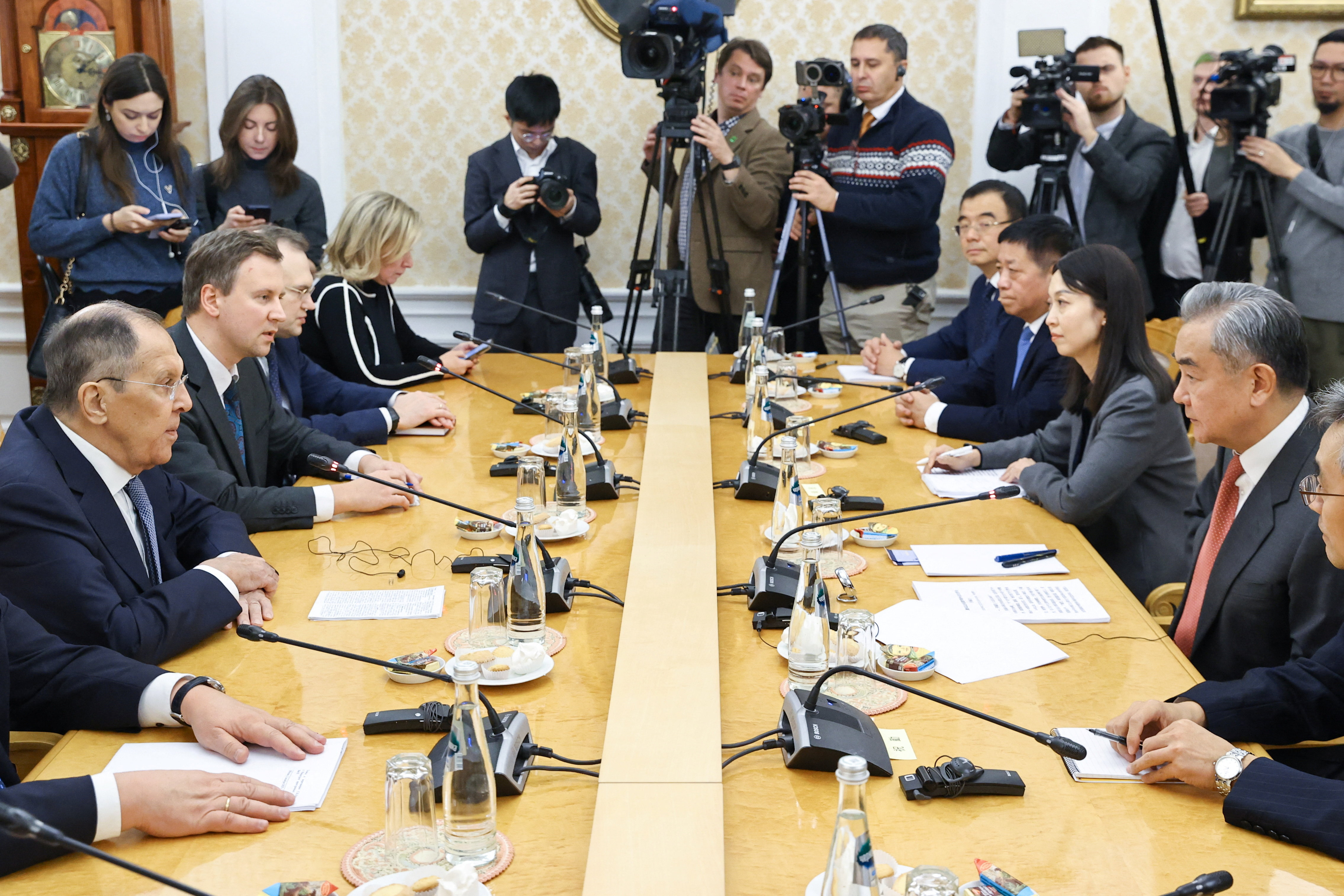 Russian Foreign Minister Sergei Lavrov and Chinese Foreign Minister Wang Yi meet in Moscow
