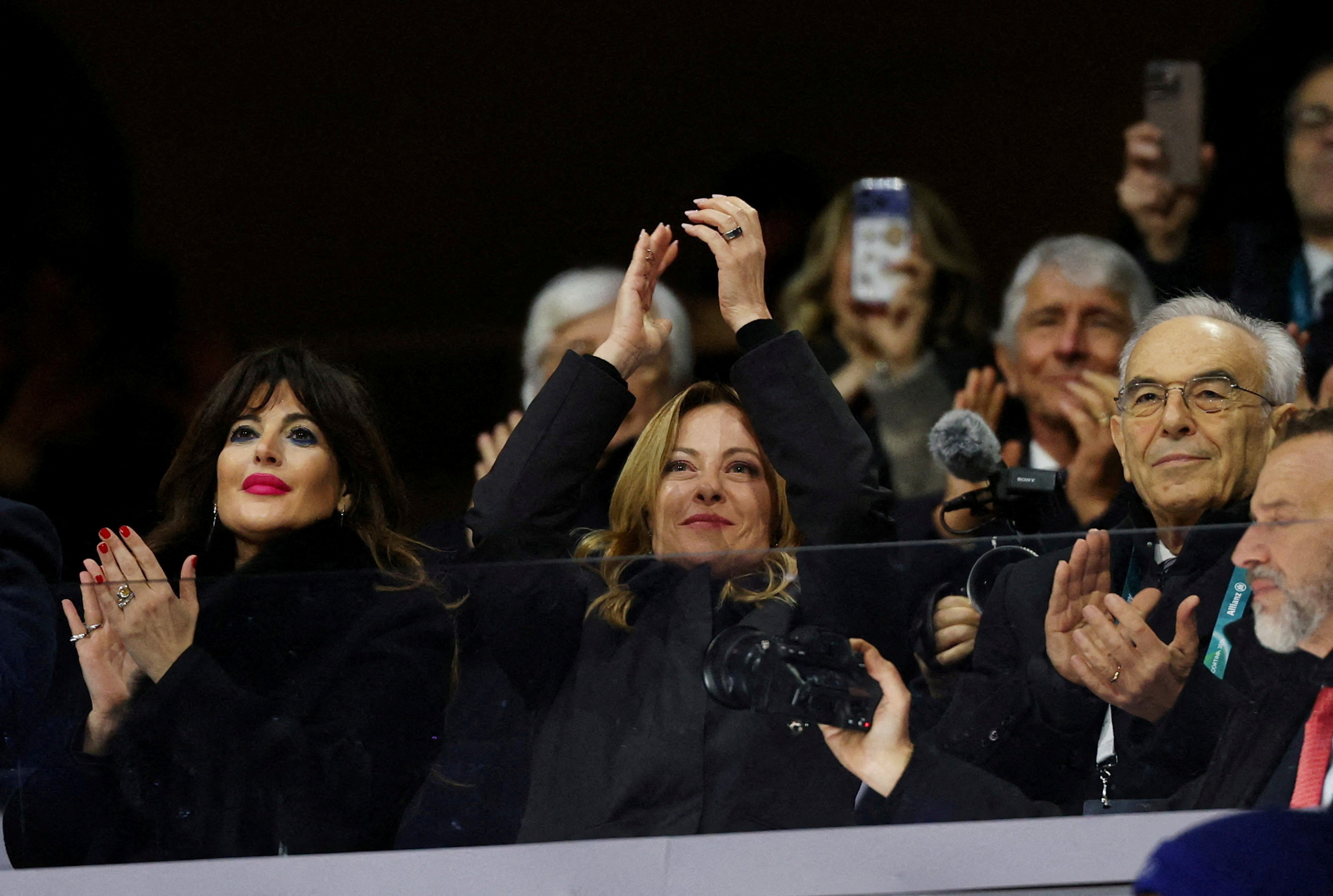 FILE PHOTO: Italian Prime Minister Meloni at opening ceremony of Winter Olympic Games