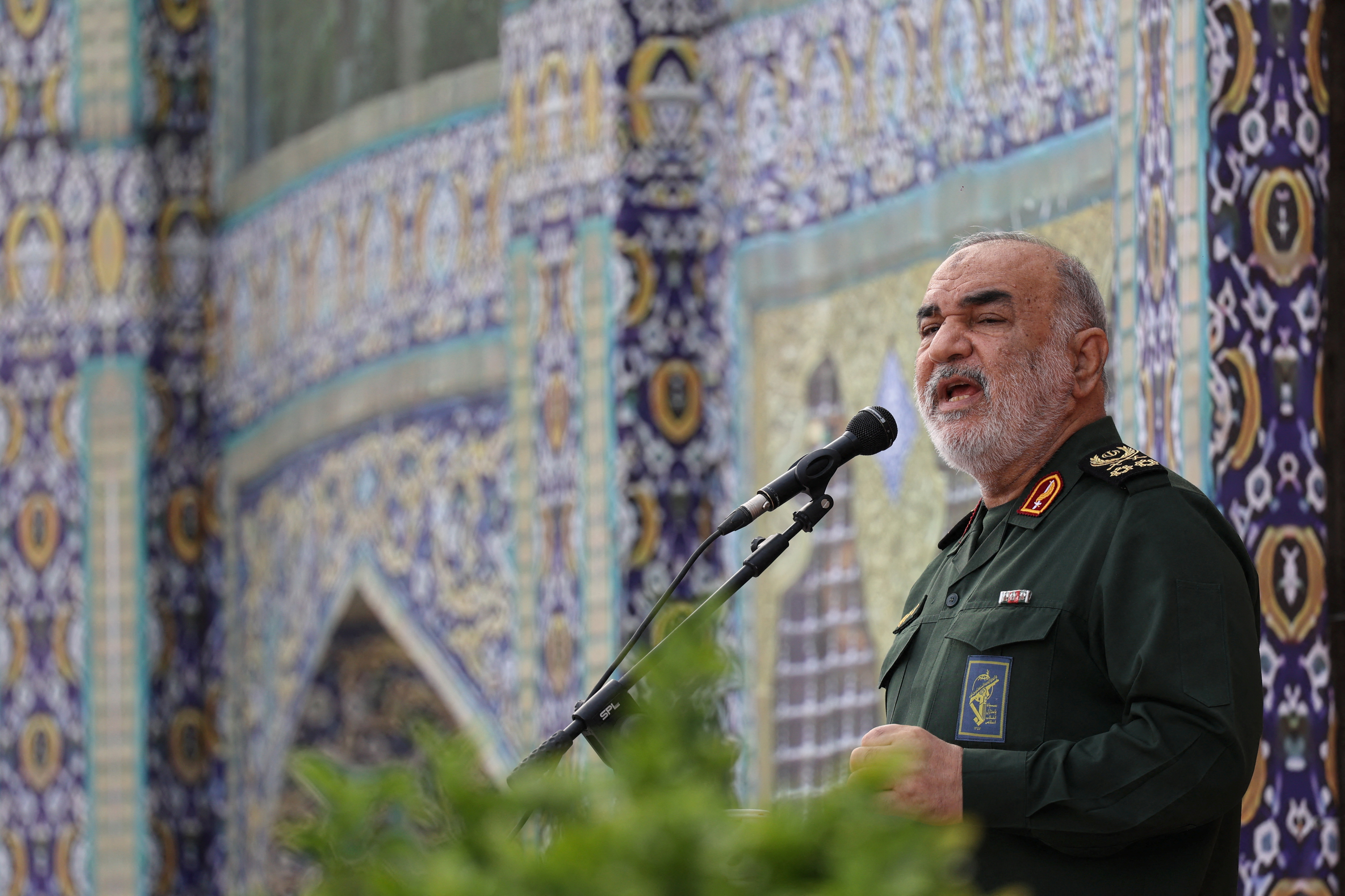 A ceremony to commemorate the first anniversary of the late Iranian president Ebrahim Raisi, in Tehran