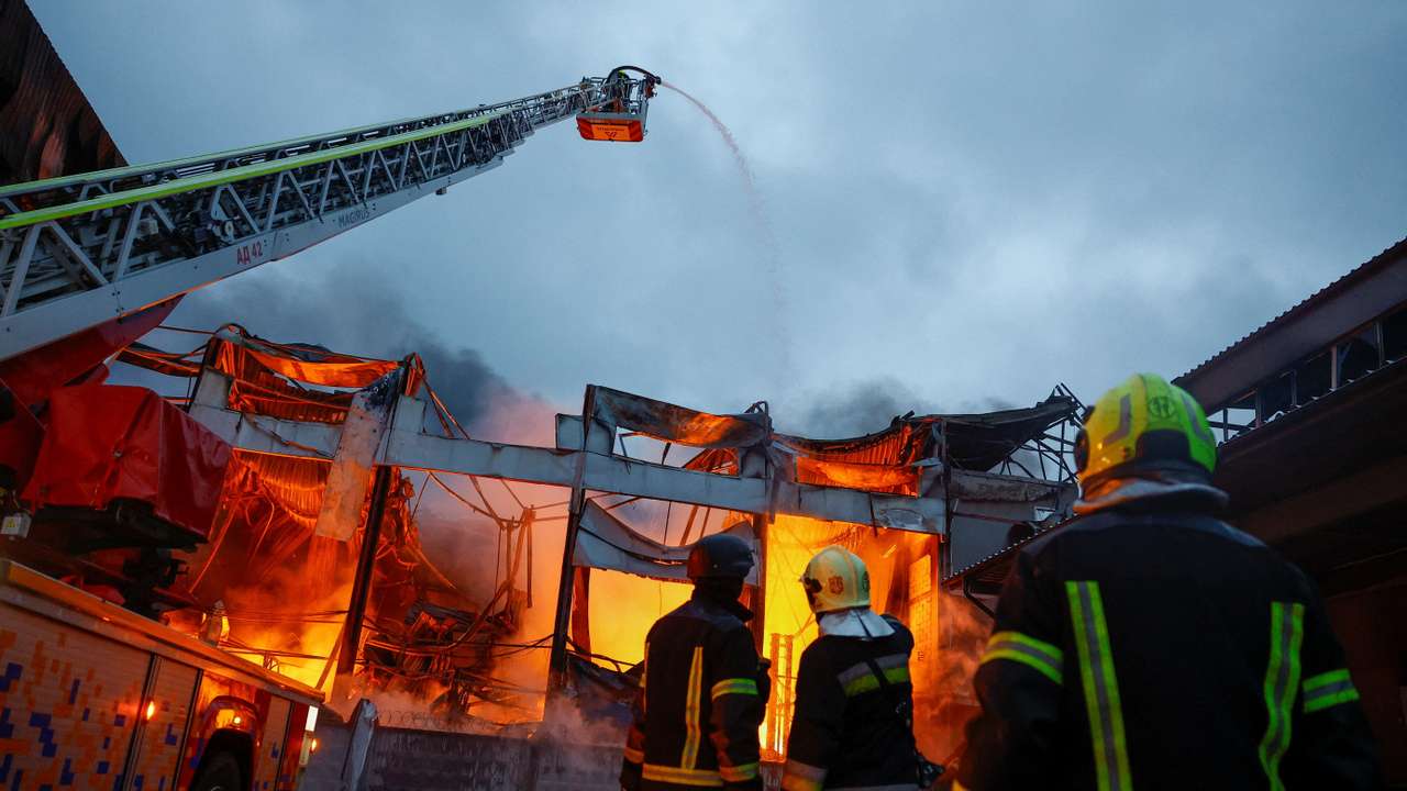Aftermath of a Russian missile attack in Kyiv