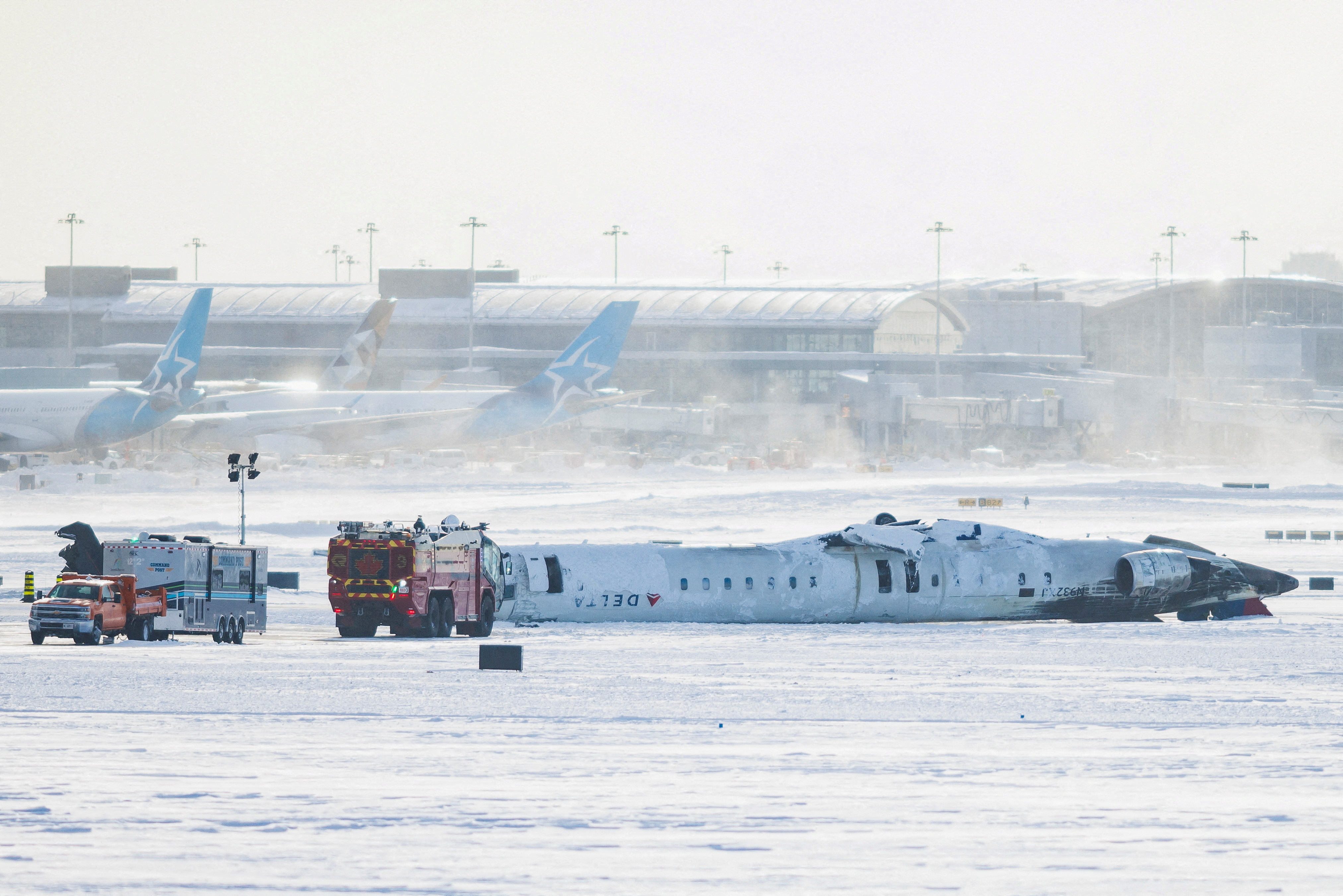 Plane crash at Toronto Pearson International Airport in Mississauga, Ontario
