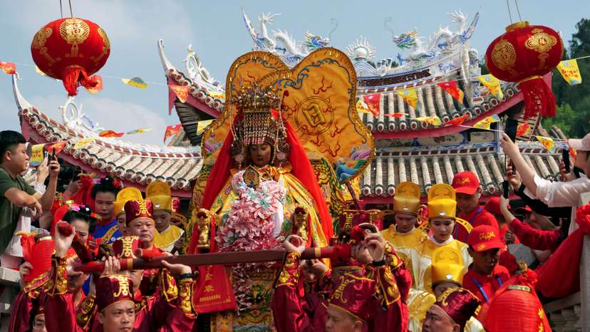Mazu pilgrimage on Meizhou island, Fujian