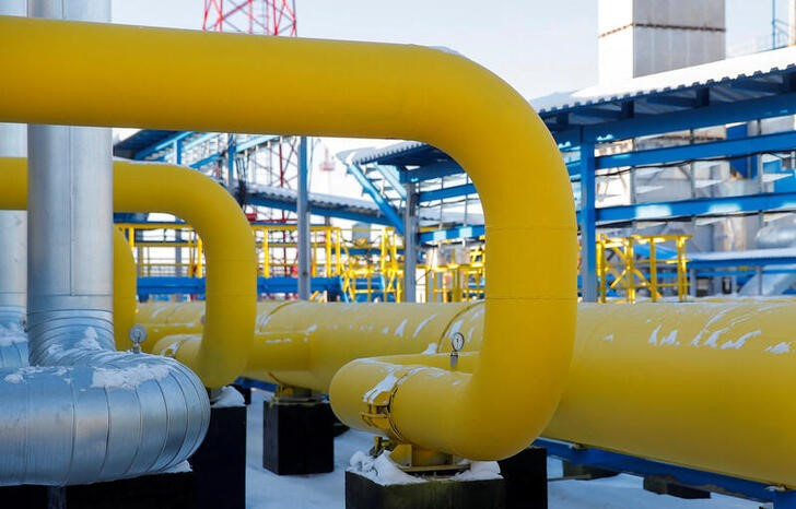 FILE PHOTO: FILE PHOTO: Gas pipelines are pictured at the Atamanskaya compressor station, facility of Gazprom's Power Of Siberia 1 project outside the far eastern town of Svobodny, Russia