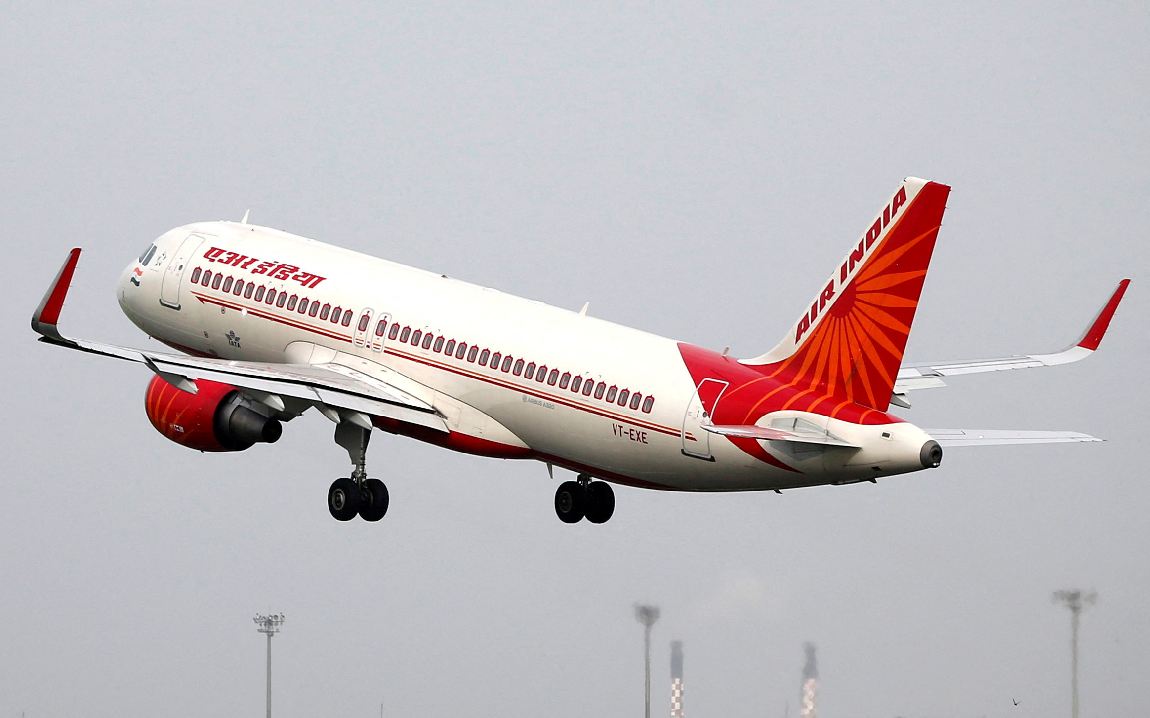 FILE PHOTO: An Air India Airbus A320 aircraft takes off from the Sardar Vallabhbhai Patel International Airport in Ahmedabad
