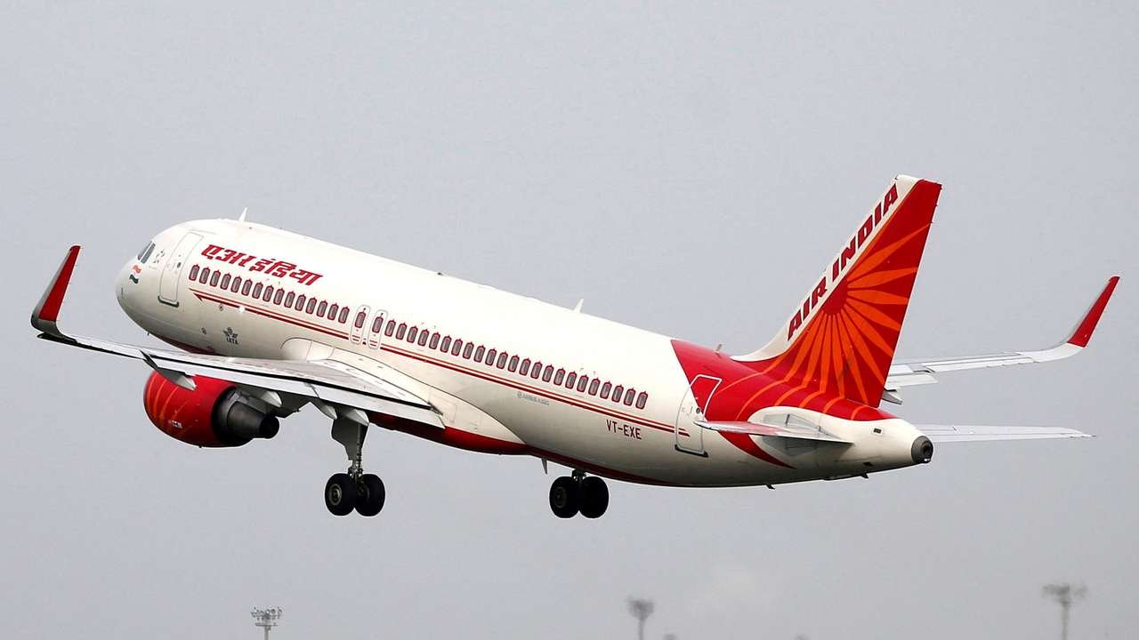 FILE PHOTO: An Air India Airbus A320 aircraft takes off from the Sardar Vallabhbhai Patel International Airport in Ahmedabad