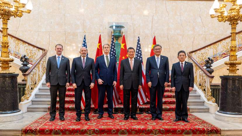 U.S. Treasury Secretary Scott Bessent and Chinese vice premier He Lifeng meet in London