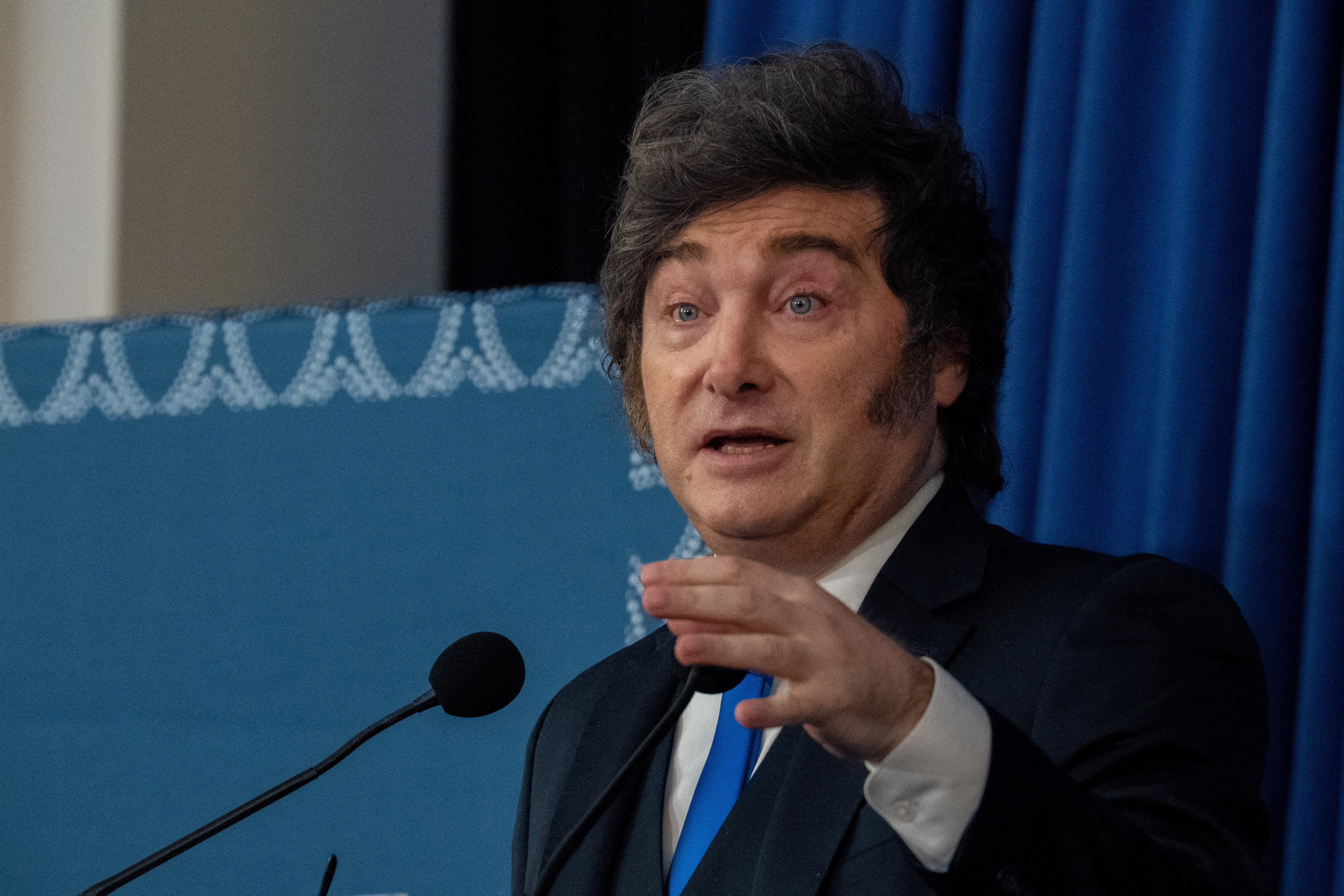 Argentina's President Javier Milei speaks at Yeshiva University