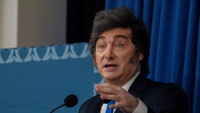 Argentina's President Javier Milei speaks at Yeshiva University