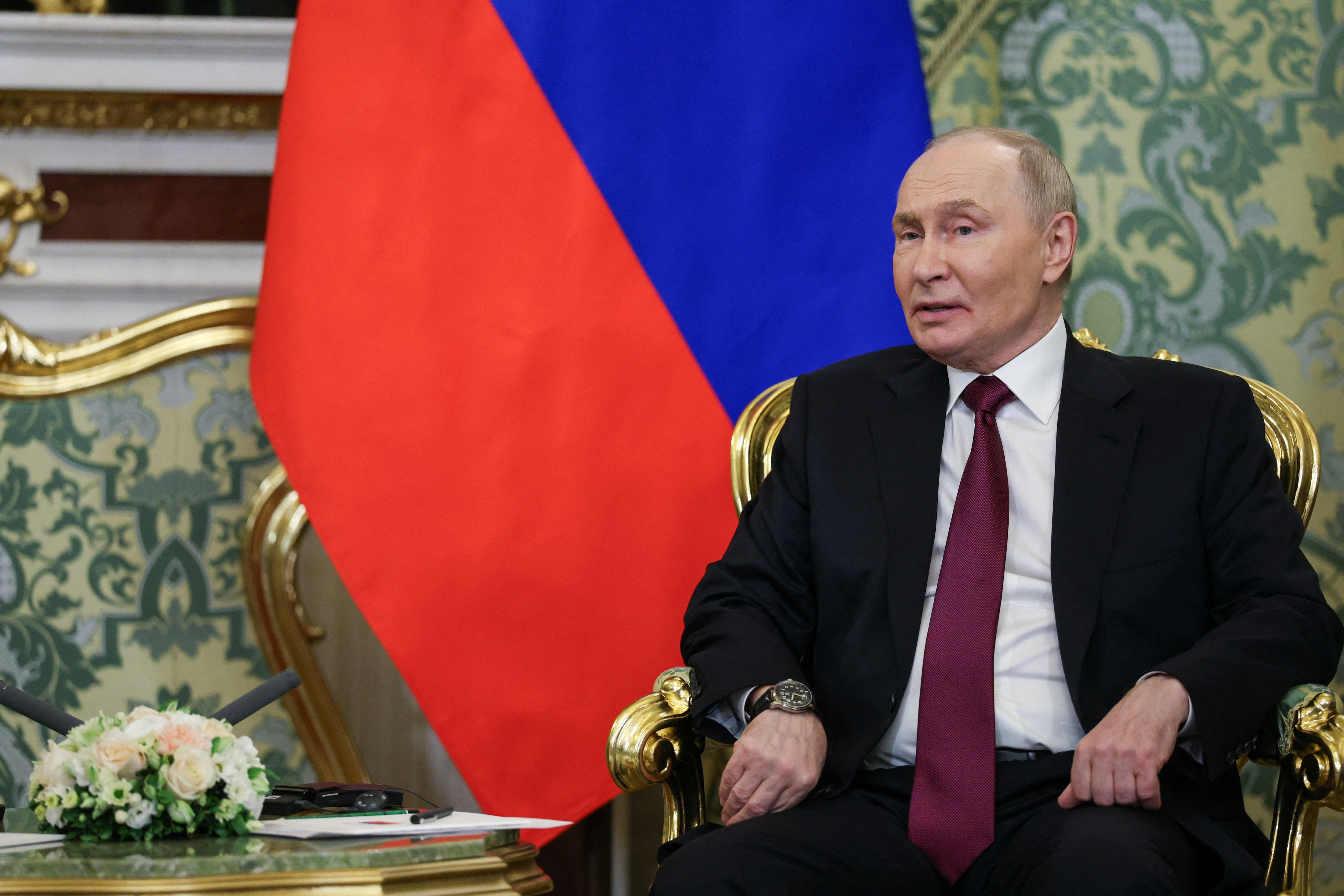 Russia's President Putin meets with Togo's President of the Council of Ministers Gnassingbe at the Kremlin