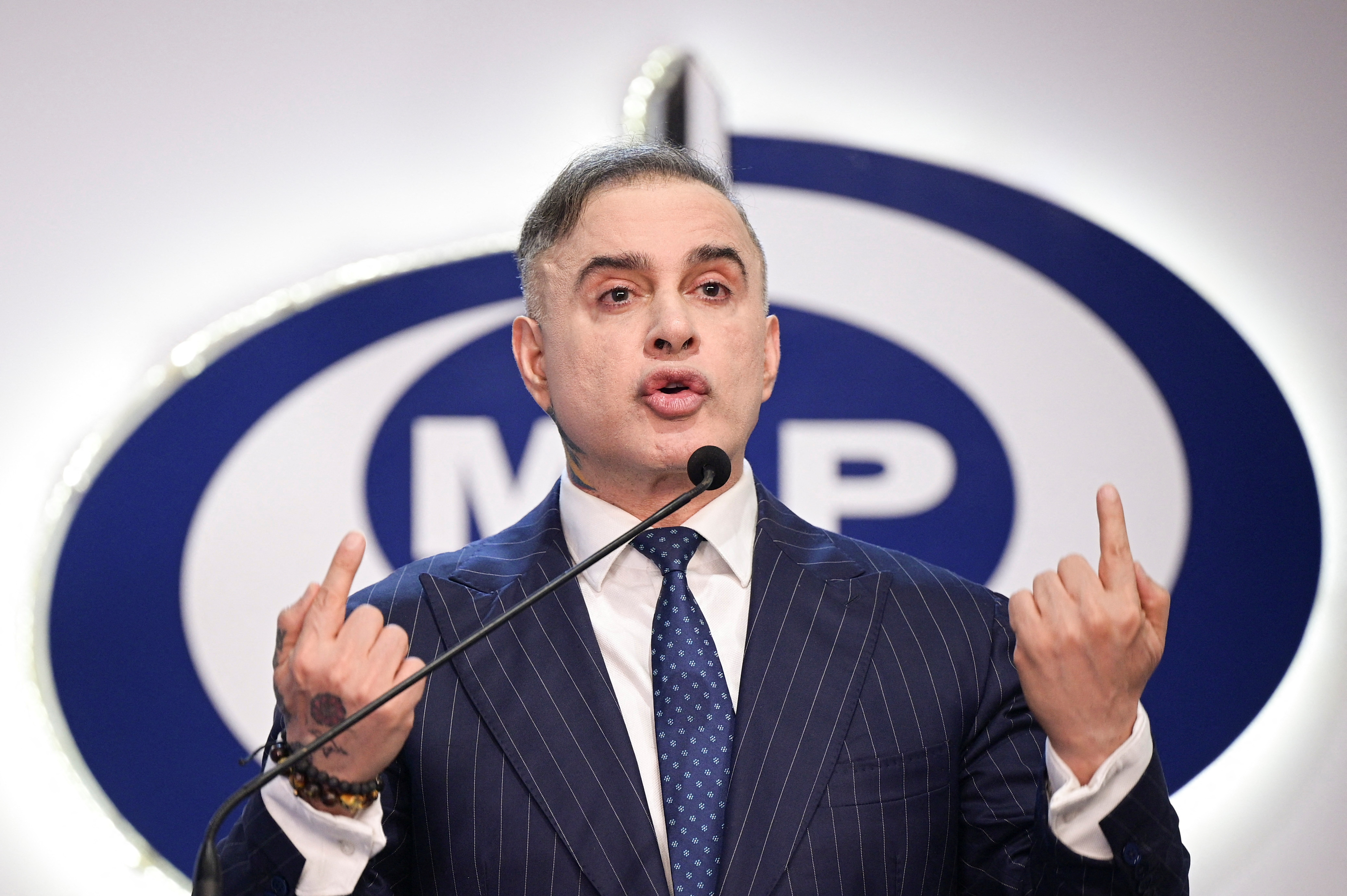 Venezuela's Attorney General Tarek Saab addresses the media, in Caracas