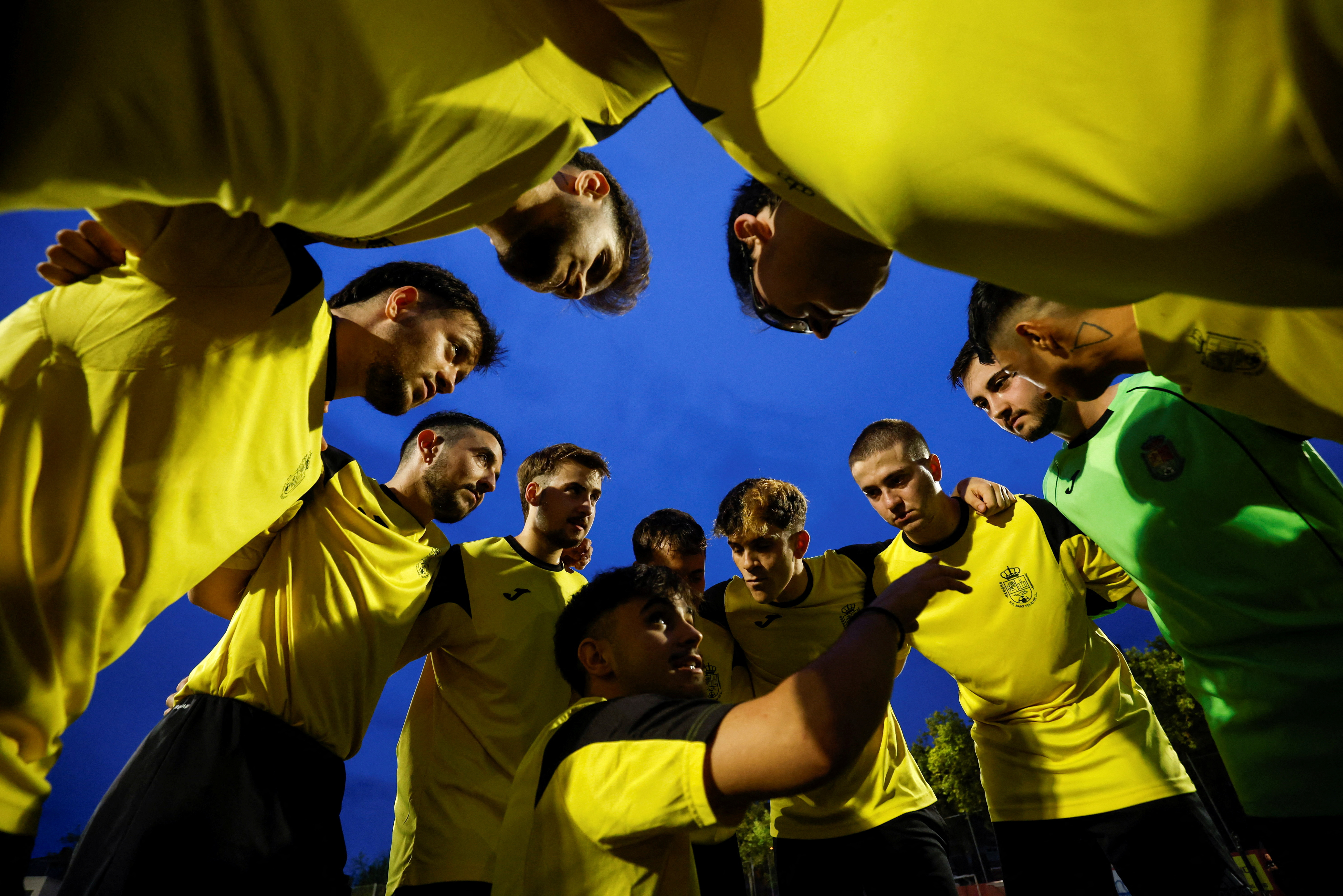 P.R. Sant Feliu Llobregat C - Fenix team during their first official soccer match at a Catalan regional league