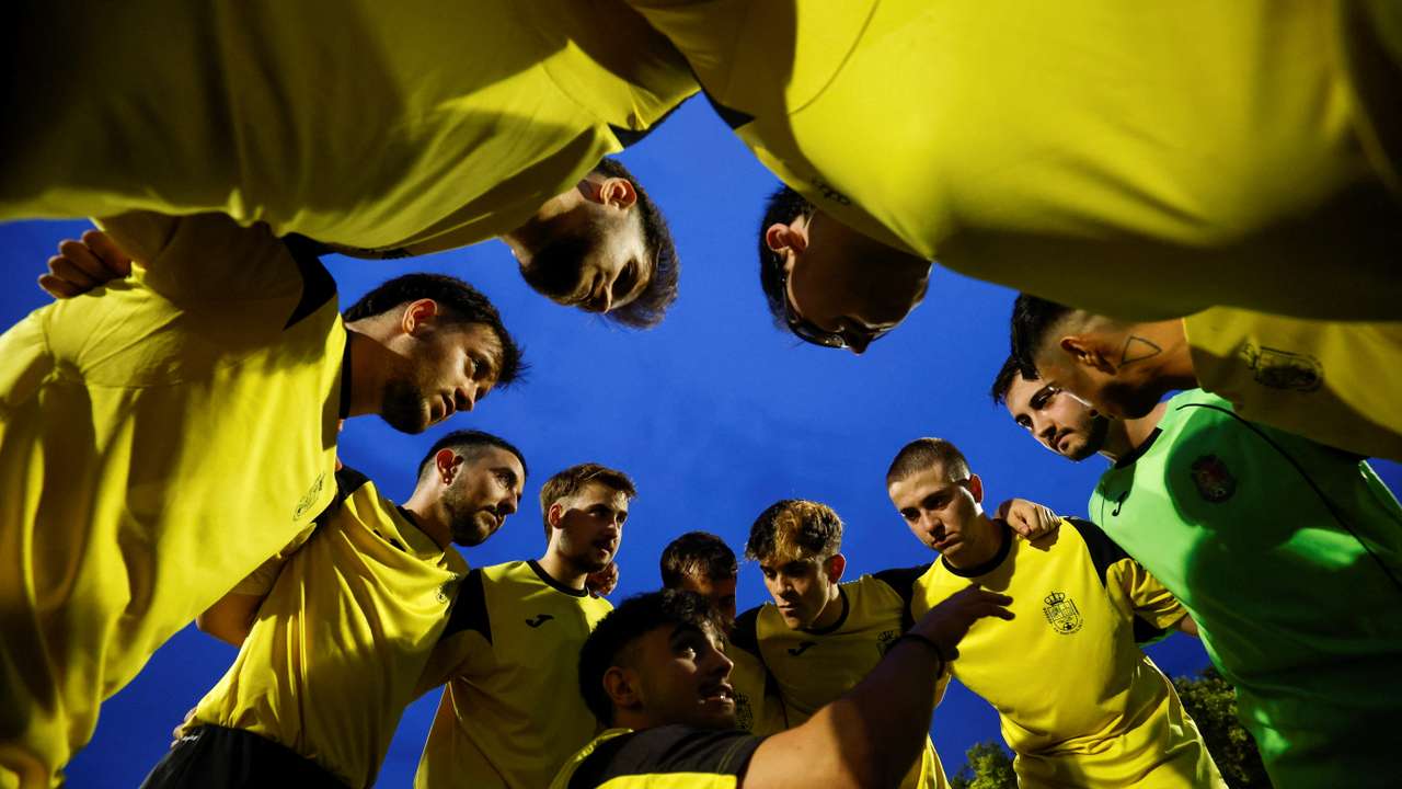 P.R. Sant Feliu Llobregat C - Fenix team during their first official soccer match at a Catalan regional league