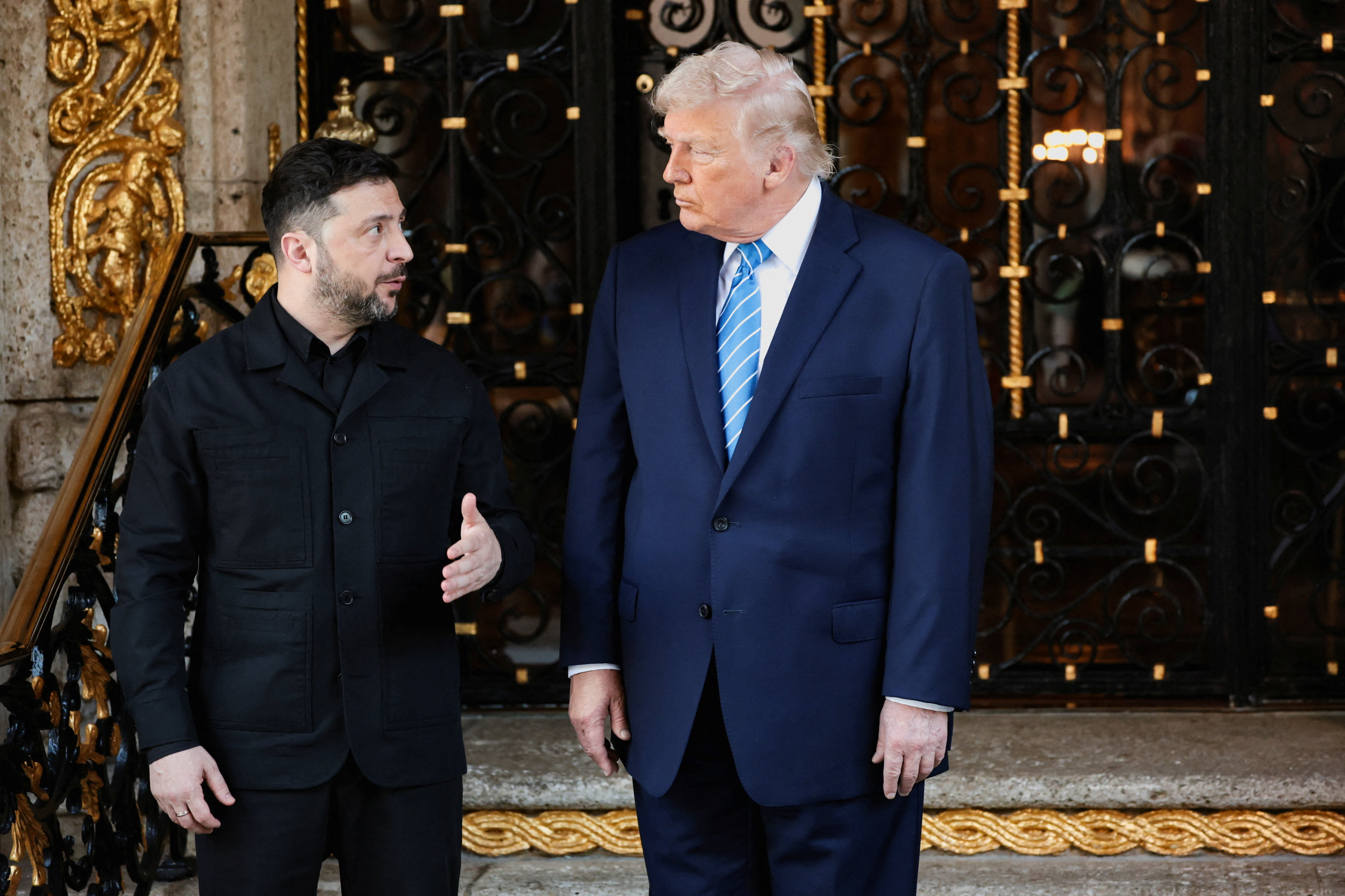 U.S. President Trump meets Ukrainian President Zelenskiy in Florida