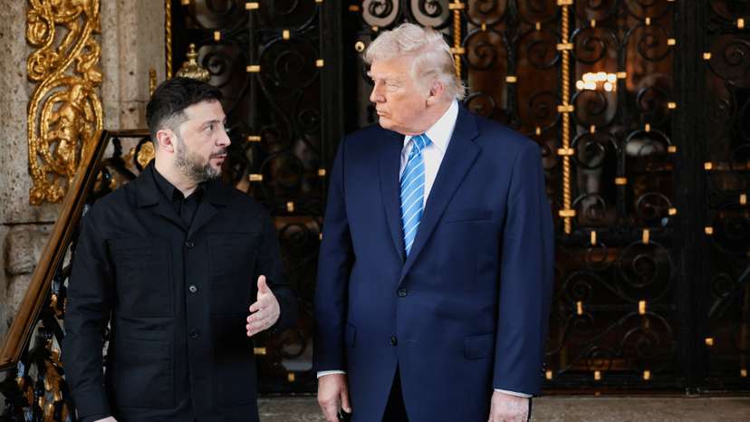 U.S. President Trump meets Ukrainian President Zelenskiy in Florida
