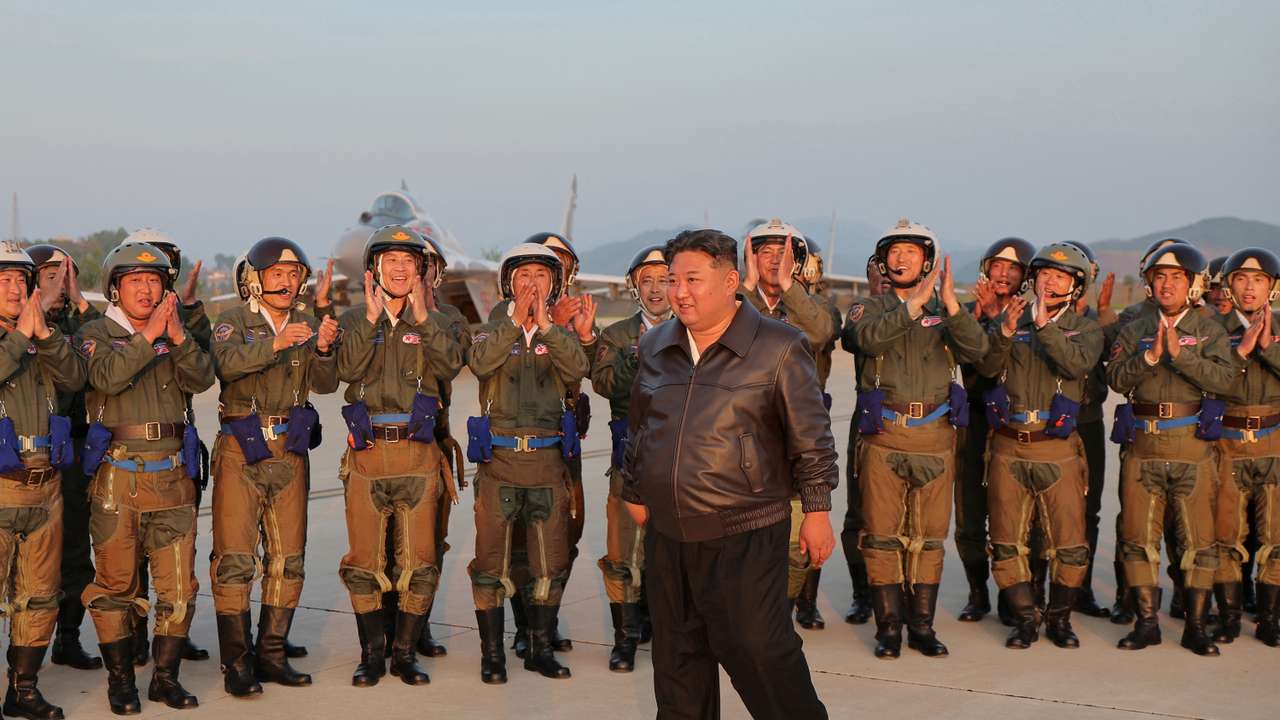 North Korea's Kim oversees air drills