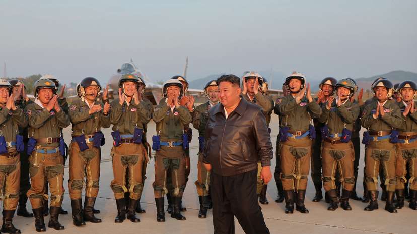 North Korea's Kim oversees air drills