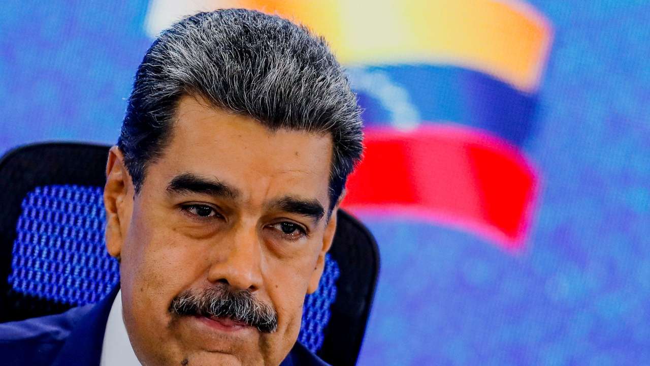 Venezuela's President Nicolas Maduro holds a press conference, in Caracas