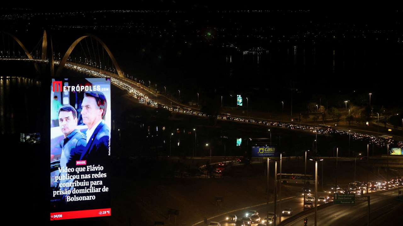Brazil Supreme Court justice orders house arrest of former president Bolsonaro, in Brasilia