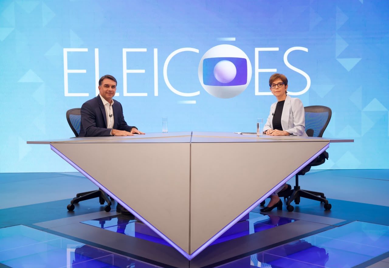 Flávio Bolsonaro entrevista Jornal Nacional