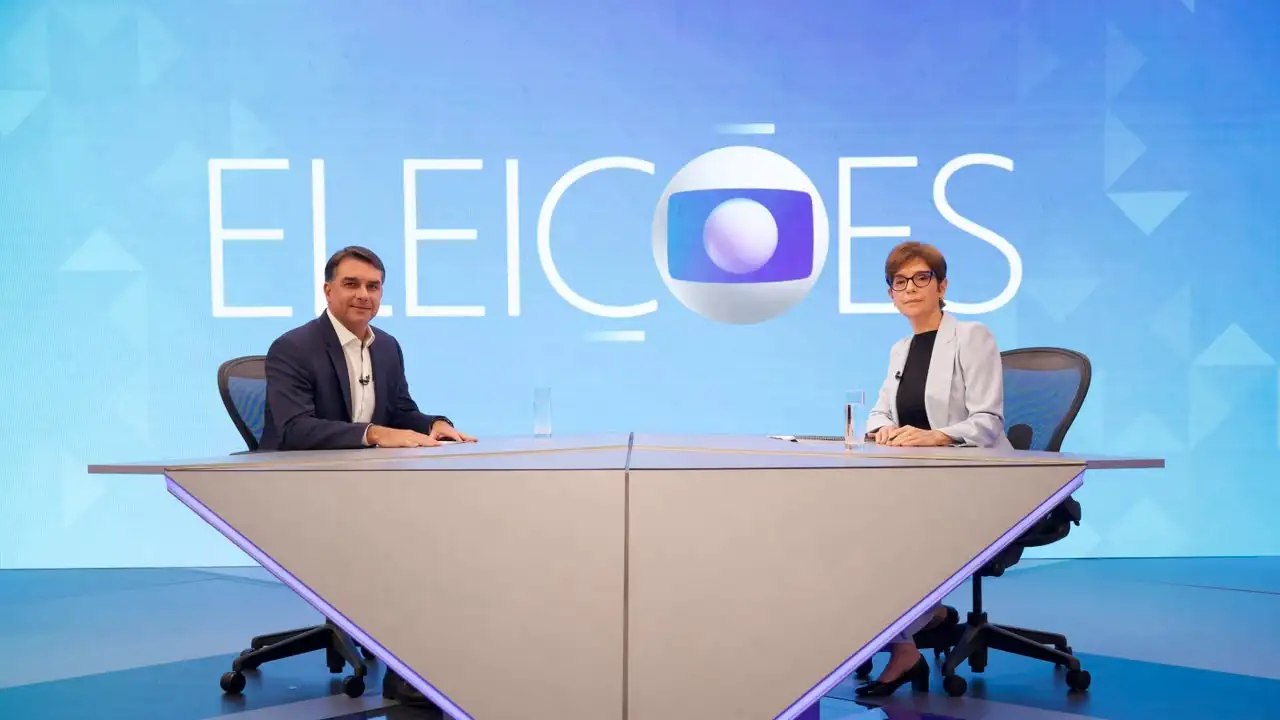 Flávio Bolsonaro (PL) concede entrevista ao Jornal Nacional, da TV Globo