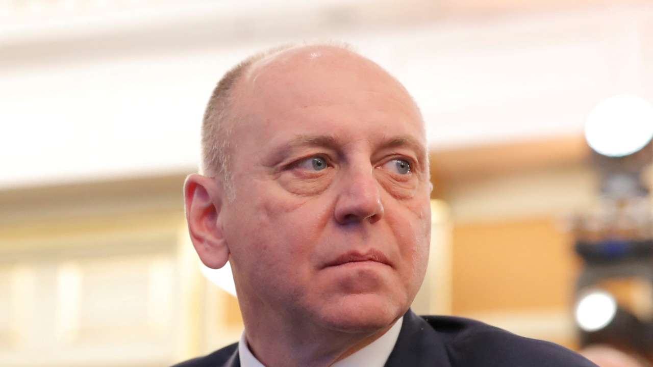FILE PHOTO: Dmitry Pumpyansky, Chairman of the Board of Directors of Russian pipe maker TMK, attends a session during the Week of Russian Business in Moscow