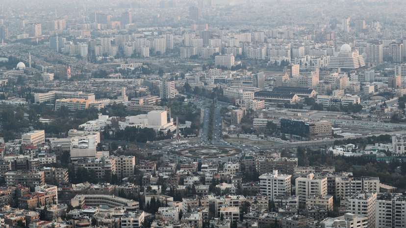 A general view shows Damascus from Mount Qasioun, after one month since the ousting of Syria's Bashar al-Assad, in Damascus