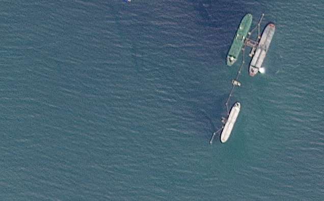 Satellite image shows VLCC ship Skipper, believed to have been seized off the coast of Venzeuela