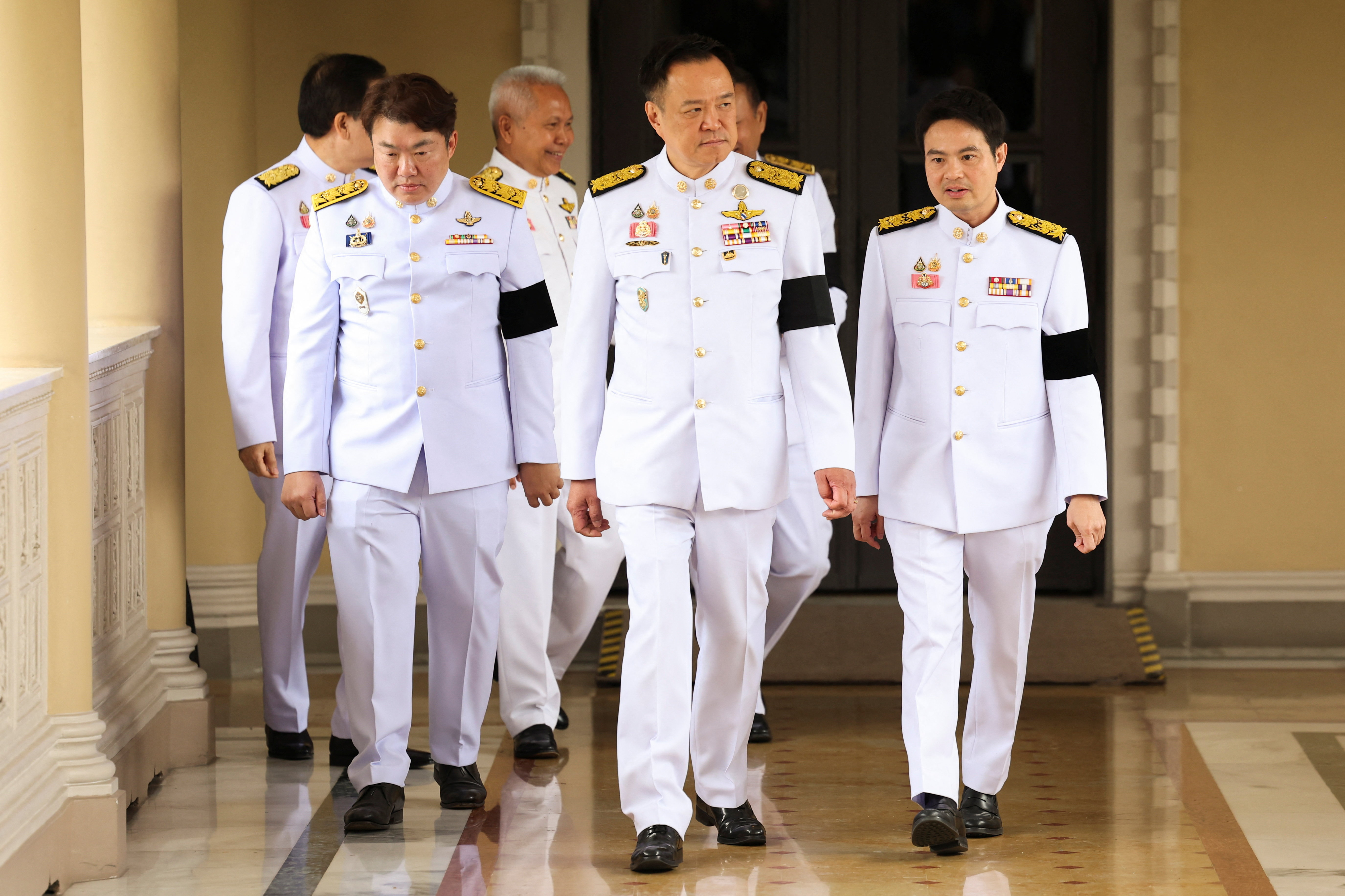 Thailand's Prime Minister Charnvirakul announces the dissolution of parliament, in Bangkok