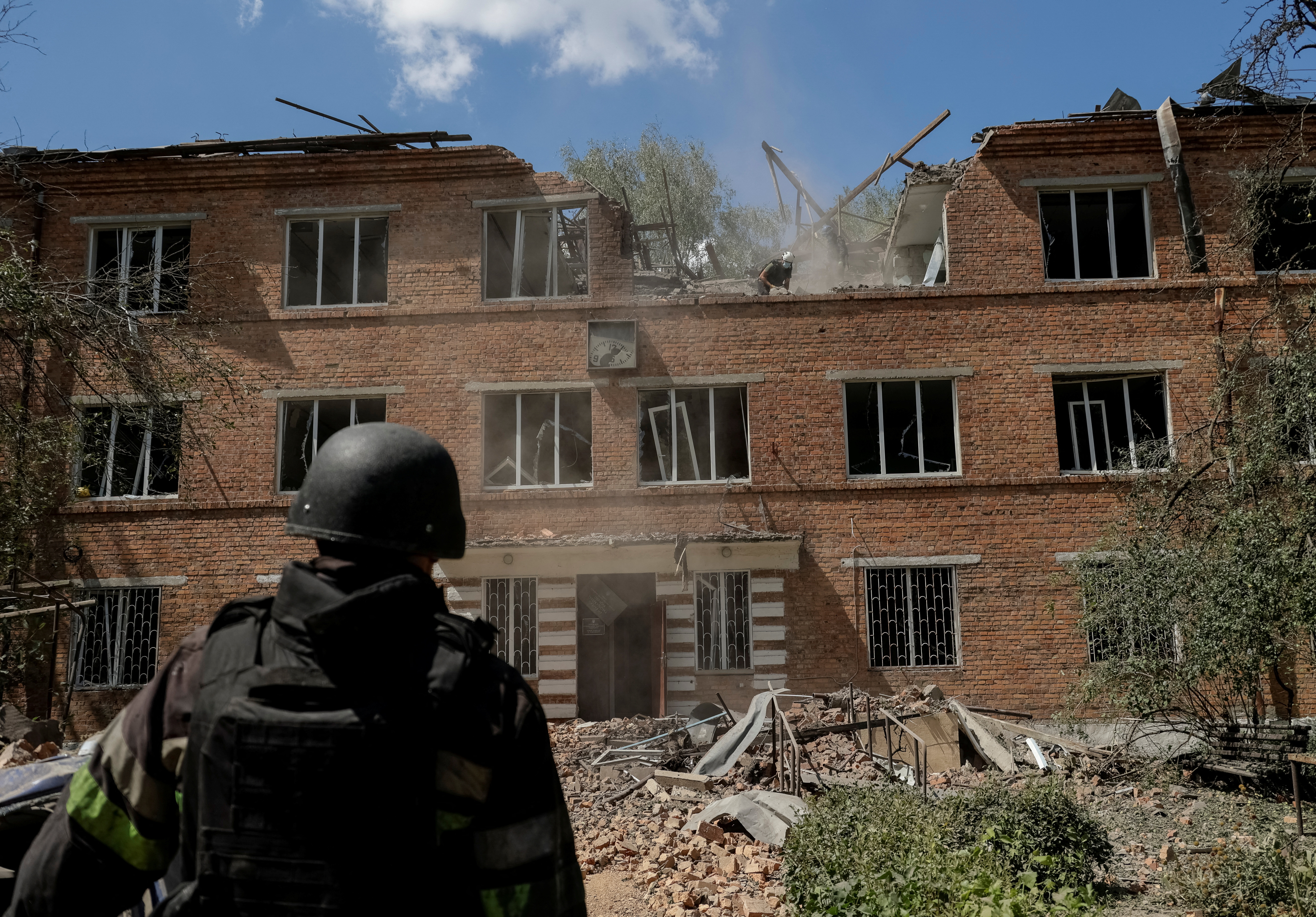 Aftermath of a Russian air strike in Kharkiv