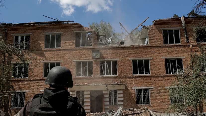 Aftermath of a Russian air strike in Kharkiv