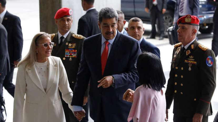 Venezuela's President Nicolas Maduro arrives at the Supreme Court of Justice, in Caracas