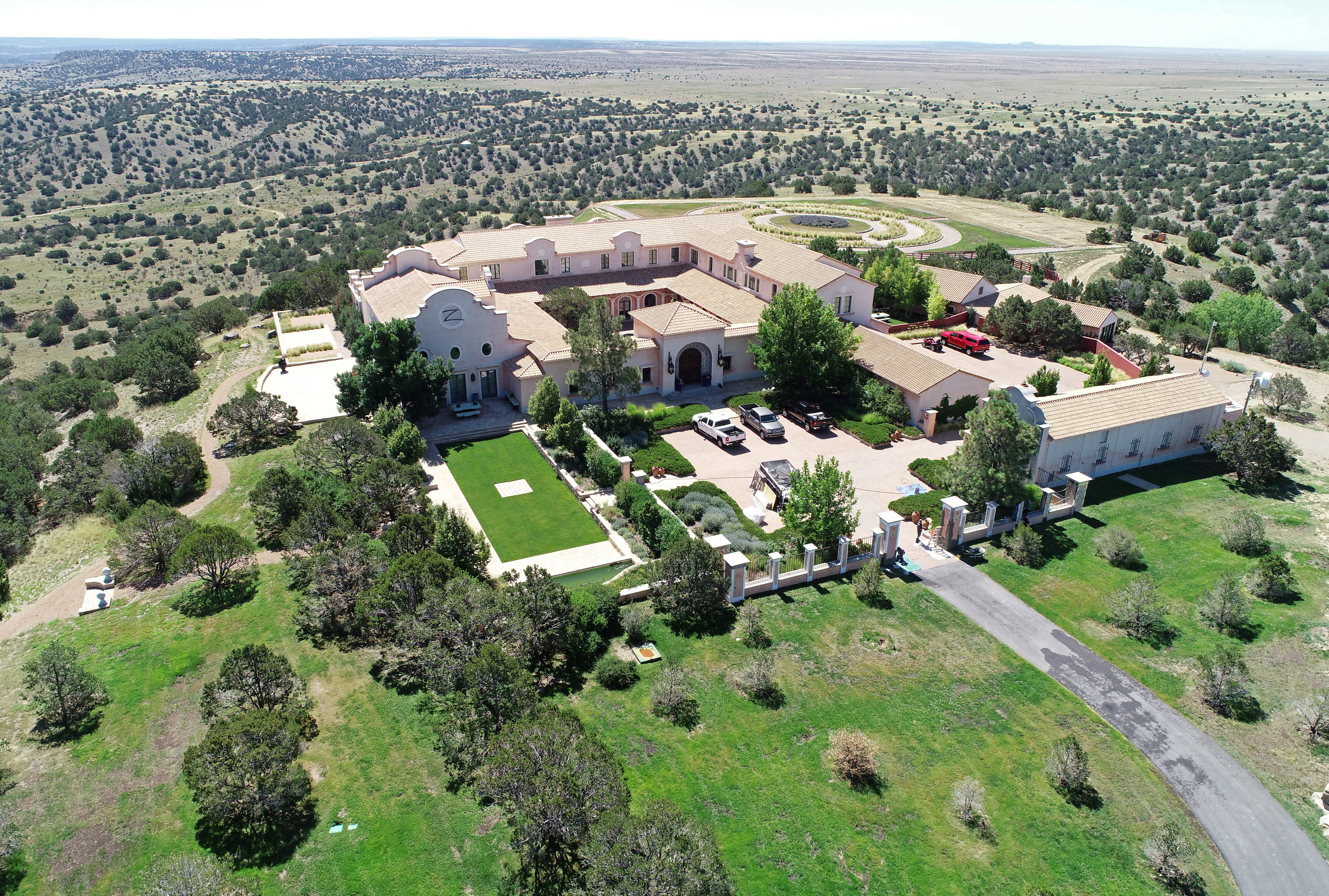 FILE PHOTO: Zorro Ranch is seen in an aerial view near Stanley, New Mexico