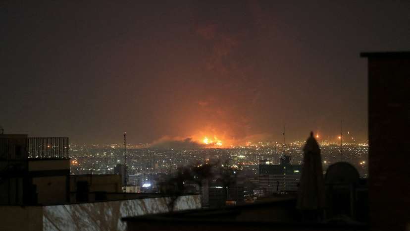 Smoke rises following an explosion, amid the U.S.-Israeli conflict with Iran, in Tehran