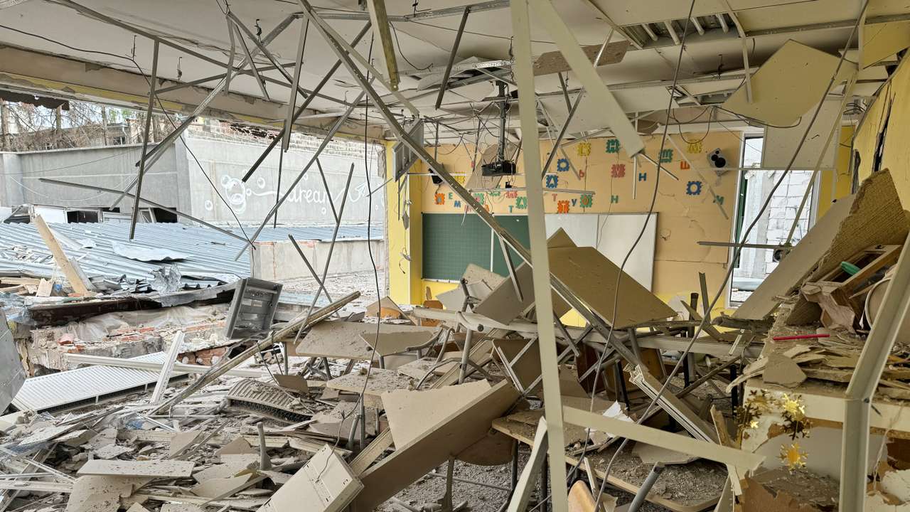 Aftermath of a Russian air attack in Kharkiv