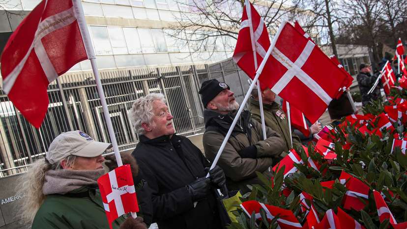 Danish veterans protest in Copenhagen following Trump's statements about NATO soldiers in Afghanistan