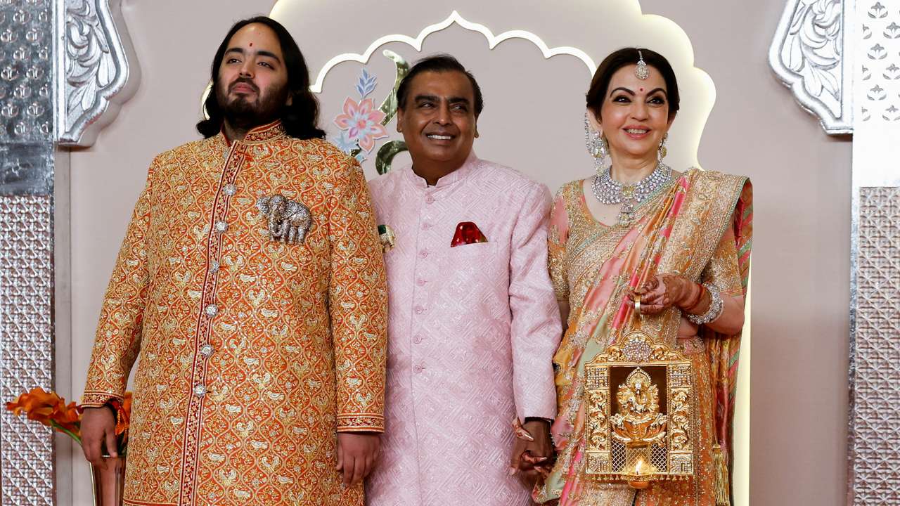 Wedding of Indian billionaire Mukesh Ambani's youngest son
