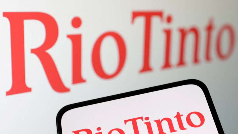 Illustration shows Rio Tinto logo