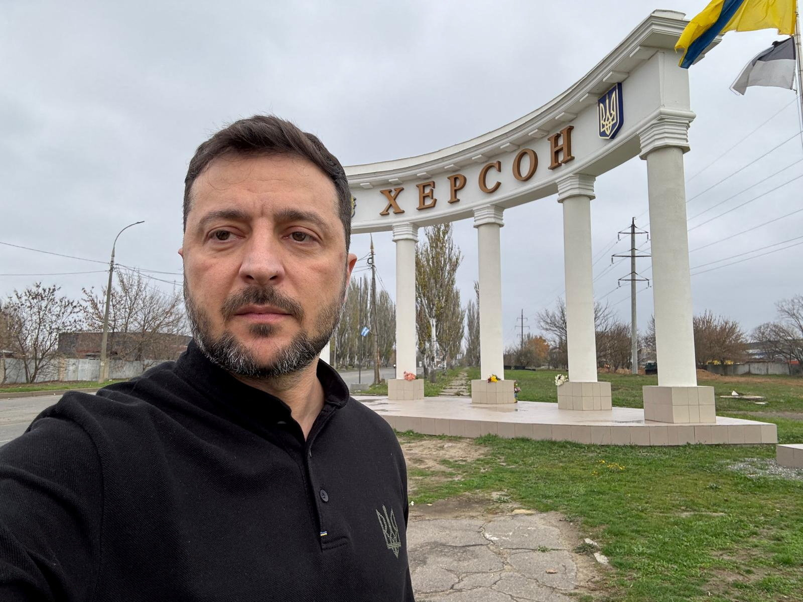 Ukraine's President Zelenskiy visits Kherson