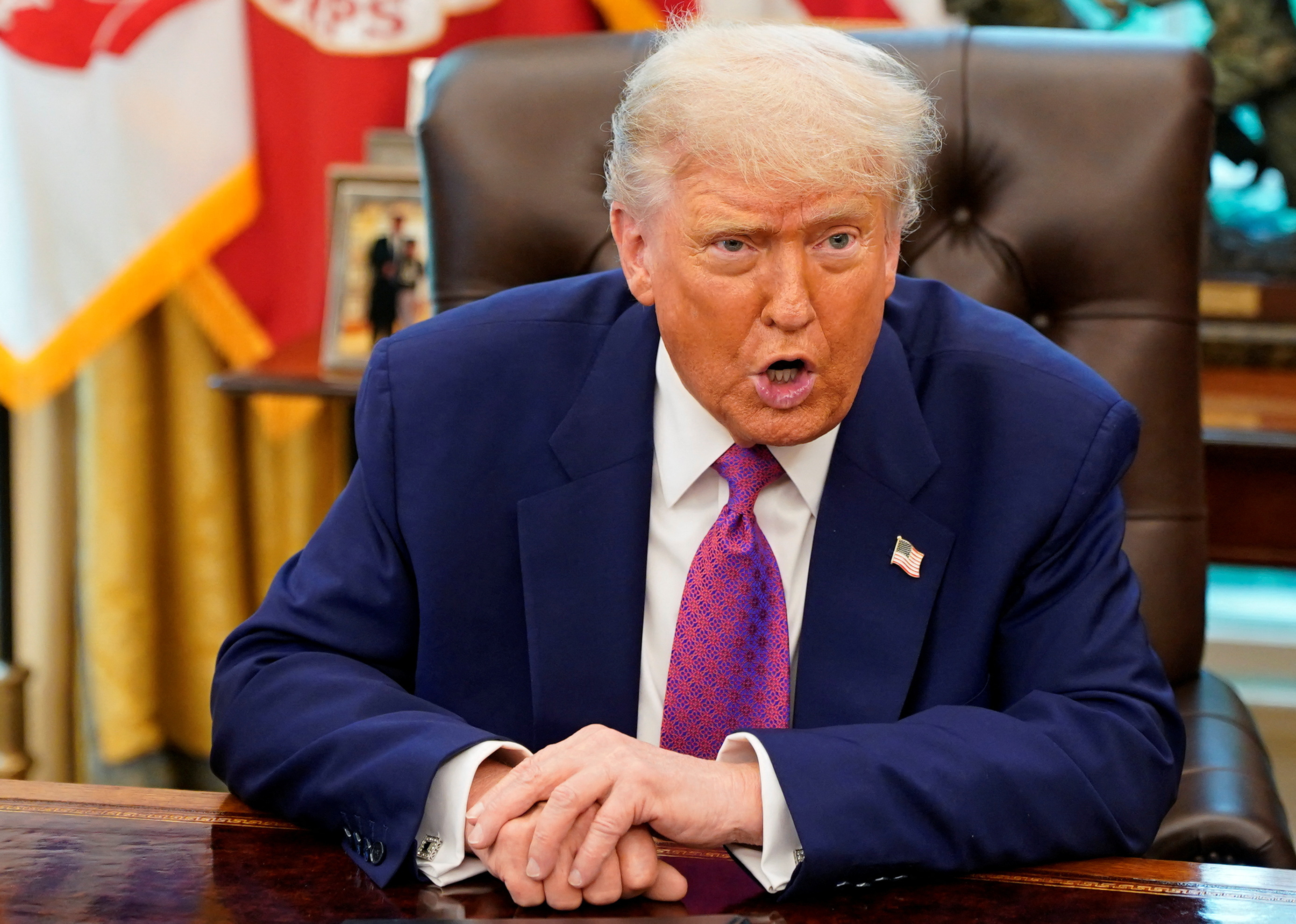 U.S. President Trump at the White House in Washington