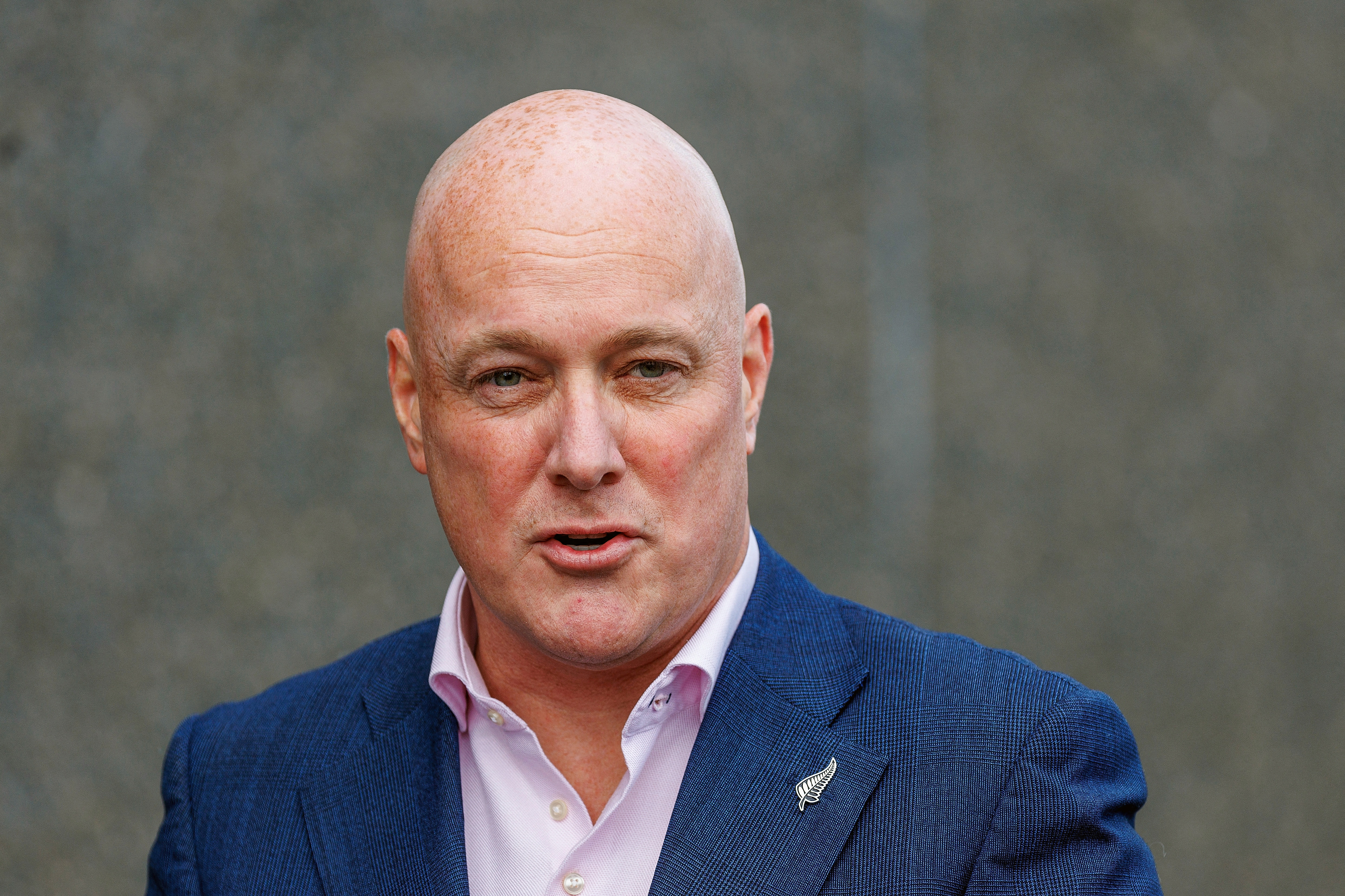 Christopher Luxon, leader of the New Zealand National Party, at the general election in Auckland