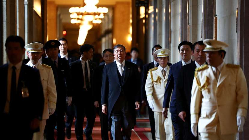 Japan's Prime Minister Shigeru Ishiba attends the opening ceremony of the parliamentary session in Tokyo